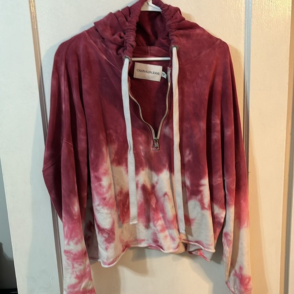 Crop half zip hoodie